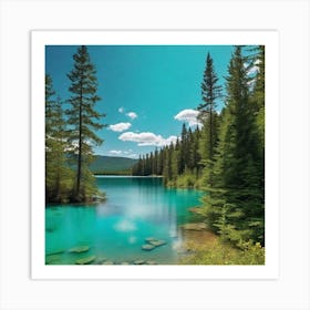 Turquoise Lake Art Print