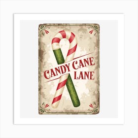 Candy Cane Lane Art Print