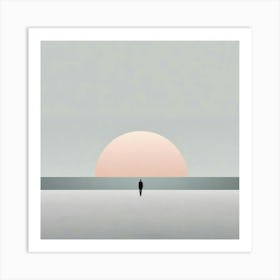 Man In Front Of The Sun Art Print