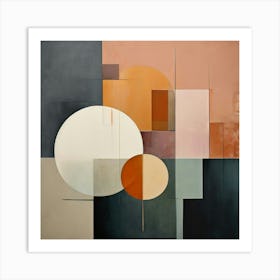 Abstract Comfpositions Pastel Hues Or Earthy Tones Art Print