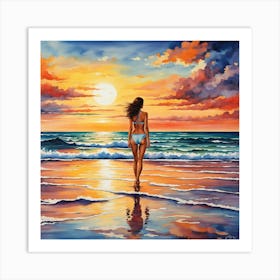 Sunset Beach Art Print