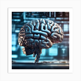 Futuristic Brain 13 Art Print