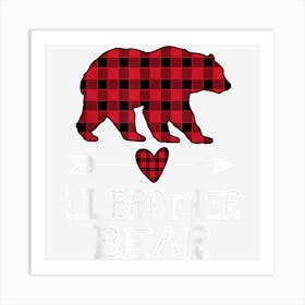 Red Plaid Lil Brother Buffalo Matching Family Men Christmas Art Print