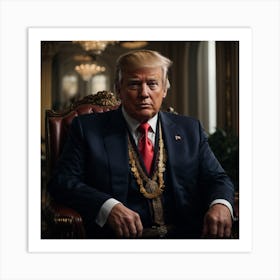 Photoreal An Aweinspiring Image Of Donald Trump Capturing His 1 Art Print