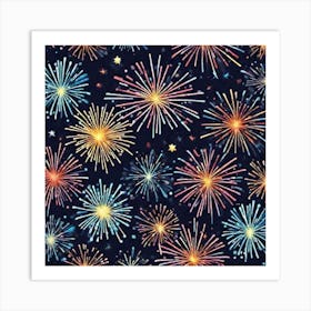 Fireworks Background 6 Art Print