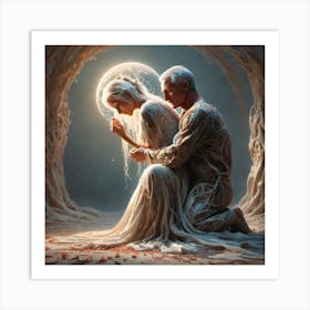 Couple In A Cave Art Print