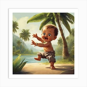 Hawaiian Baby Art Print