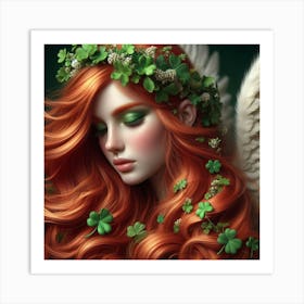 Shamrock Angel 3 Art Print