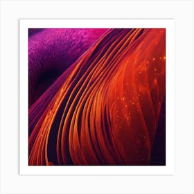 Abstract Colorful Feathers  Art Print