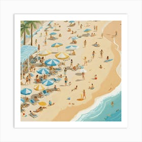 Day At The Beach Art Print