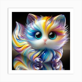 Rainbow Cat 6 Art Print