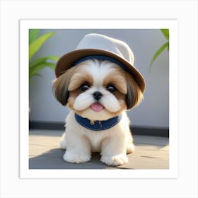 Cute Shih Tzu 1 Art Print