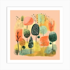 Trees In The Park Art Print