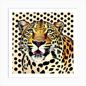 Polka Dot Leopard Art Print