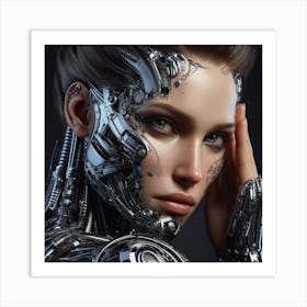 Robot Girl Art Print