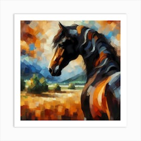 Horse Painting 7 Art Print