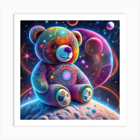 Psychedelic Teddy Bear 2 Art Print