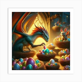 Easter Dragon paintings art print 1 Art Print