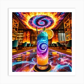 A Cosmic Themed Mocktail Named Cosmic Storm, Ser Art Print