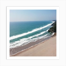 Aerial View Of A Beach 23 Art Print