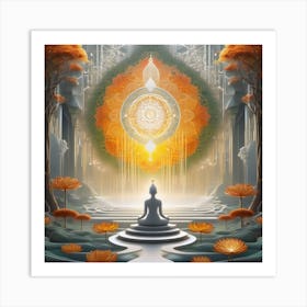 Buddha In The Forest 1 Art Print