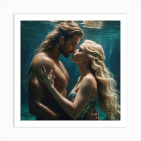 Underwater embrace Art Print