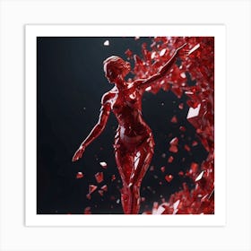 Girl In Red Art Print