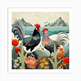 Bird In Nature Chicken 8 Art Print