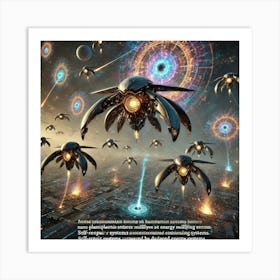 Solar Phoenix Swarm Art Print