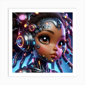 Robot Girl Art Print