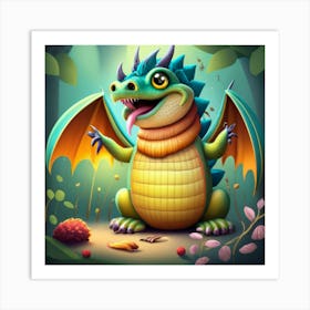 Dragon In The Forest Art Print