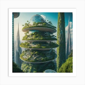 Futuristic Cityscape 16 Art Print