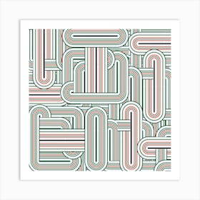 Abstract Pattern Of Lines Art Print