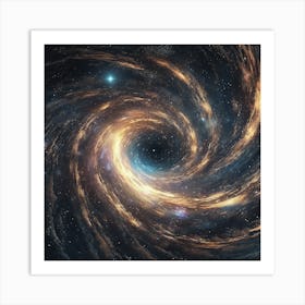 Spiral Galaxy In Space Art Print