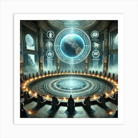 A Grand And Mystical Scene Of The Council Chambers Art Print