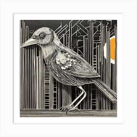 Bird In The City Art Print