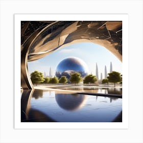 Futuristic City 167 Art Print