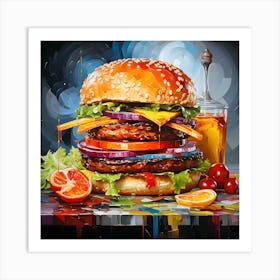 Modern Burger Aesthetics Art Art Print