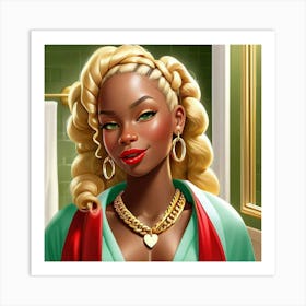 Portrait Of African American Woman Art Print