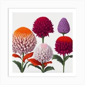 Chrysanthemums myluckycharm 1 Art Print