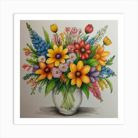 Flowers In A Vase Art Print