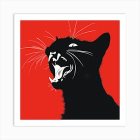 Screaming Cat 2 Art Print