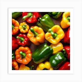 Colorful Peppers 75 Art Print