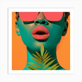 Afro-American Woman In Sunglasses Art Print