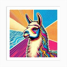 Pop Llama 1 Art Print