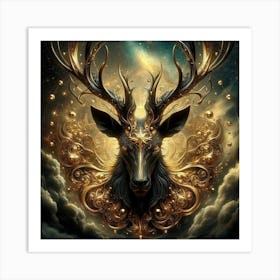 Deer Head 4 Art Print