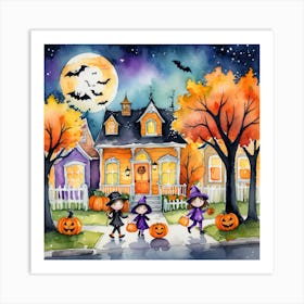 Halloween House 1 Art Print