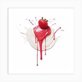 Strawberry Cream (3) Art Print