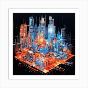 Cityscape 3 Art Print