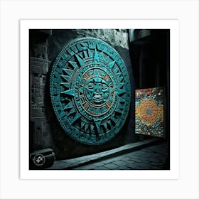 Aztec Calendar 4 Art Print